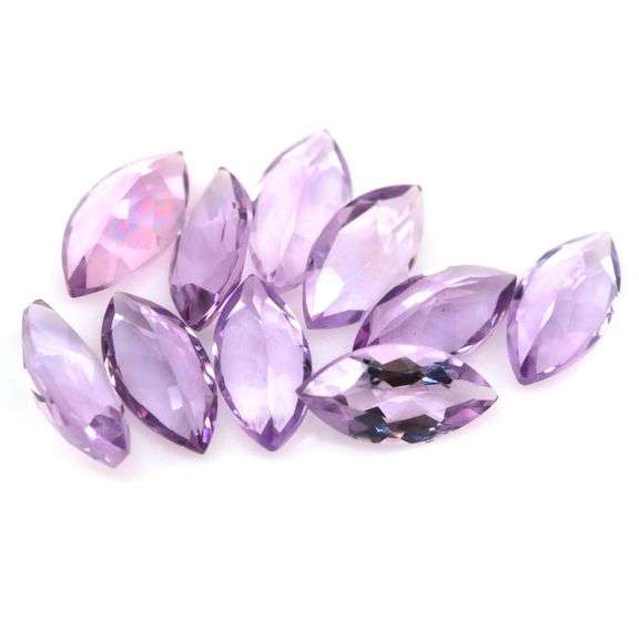 Large 15.45ct marquise cut lilac Amethyst set! Untreated!