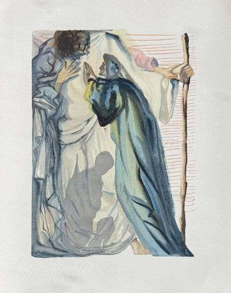 Rare Salvador Dali Original Engraving from The Divine Comedy, Purgatory