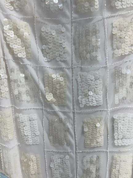 Stylish Off-white dress, Hand Detailed with Beads