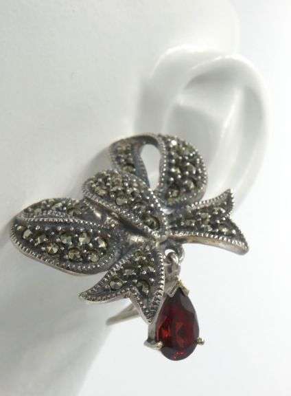 925 Sterling silver bow earrings