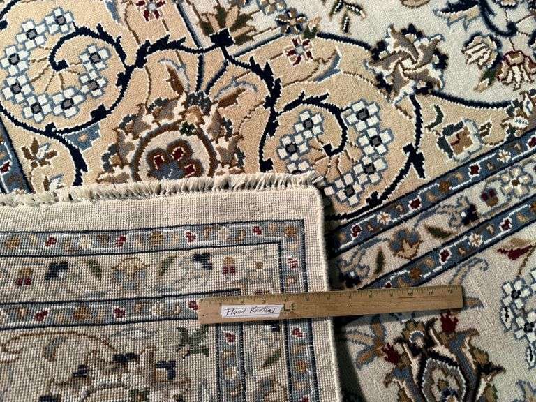 FINE SILK & WOOL KASHAN RUG 9x12