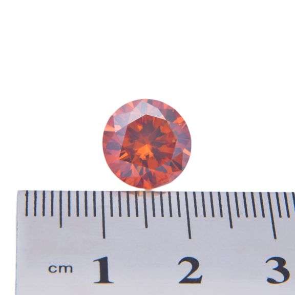 Large 5 Ct Eye-Clean Vivid Amber Orange Fire Moissanite Solitaire