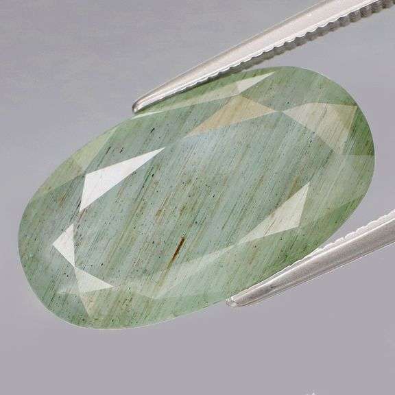 Stormy! 7.53ct sea green Brazilian Aquamarine!