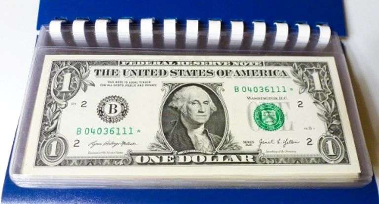 (10) Superb Crisp $1 2021 Star Replacement Notes N.Y.-Consecutive!