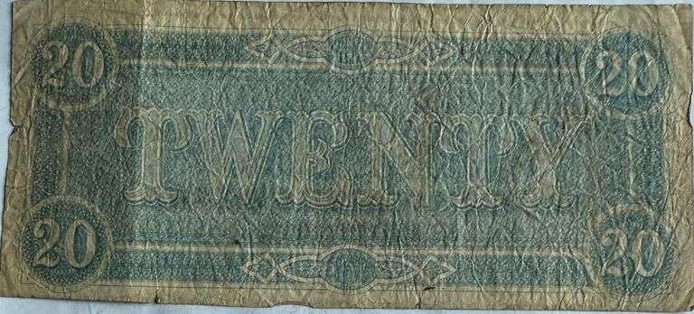 $20 Feb 17 1864 Series CSA Note.