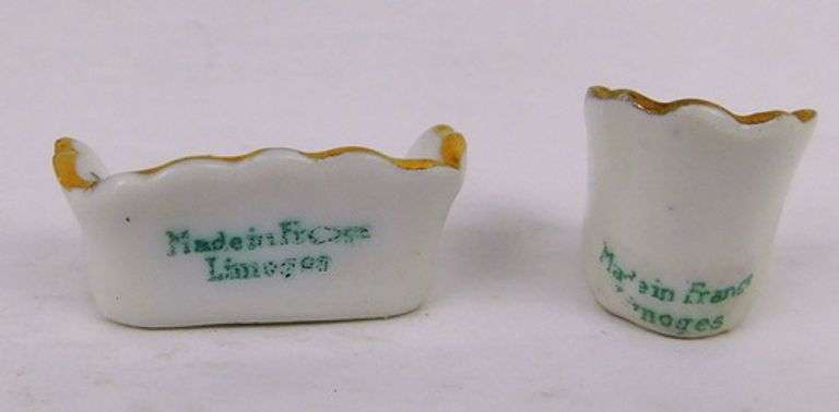 Vintage French Limoges Miniature Doll House Furniture