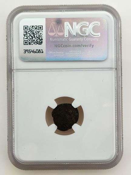 1600-1860 Cambodia 2PE Hamza Bird, NGC Genuine