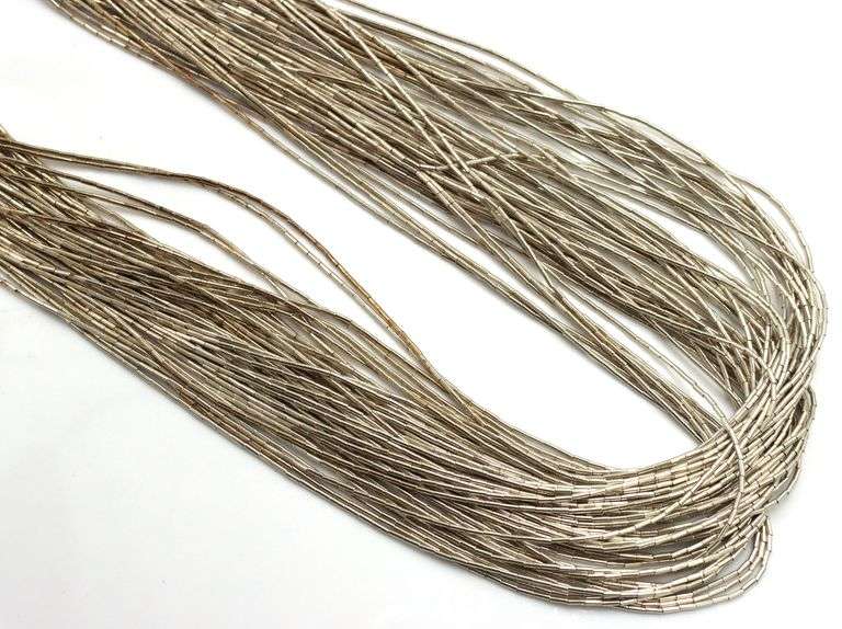 925 Sterling silver Liquid silver multi strand necklace