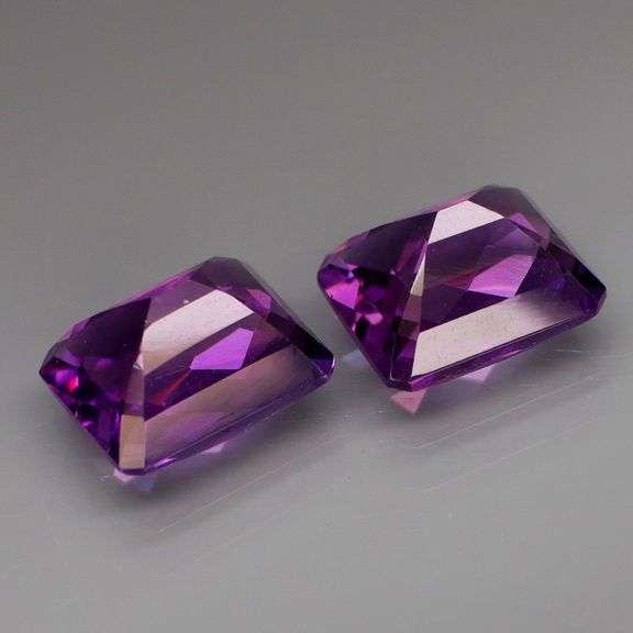 Substantial set of 12x10mm Royal purple Amethyst weighing 11.89 carats!