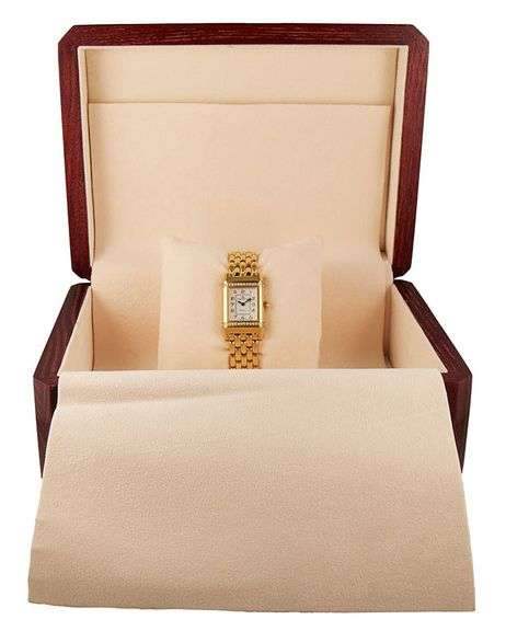 Jaeger Le Coulture Reverso 265.1.08, 33 X 21mm, Diamond Bezel, 18K Ladies Watch