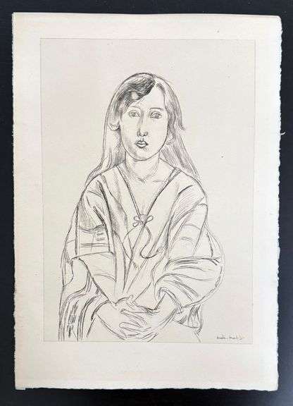 Very rare Henri Matisse etching signed in the plate, C.1920, from the series of Cinquante Dessins