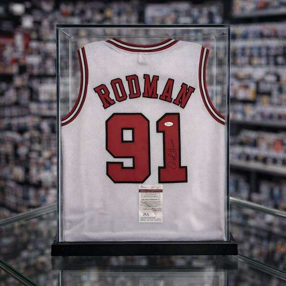 Autographed Dennis Rodman Chicago Basketball Jersey with COA