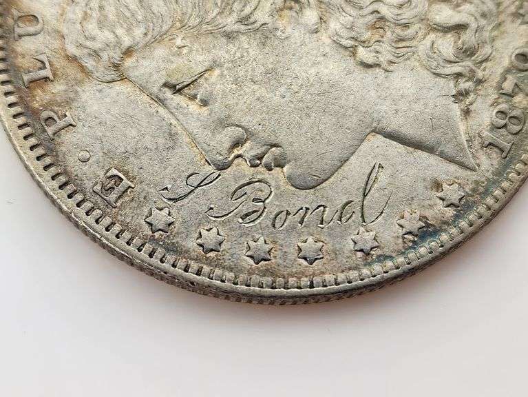 1879 Morgan Silver Dollar, "Countermark"