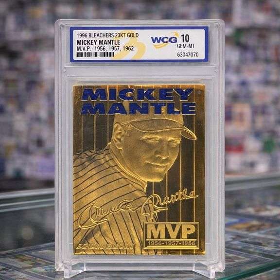 Mickey Mantle 23KT Gold Sculptured Baseball Card Mint 10