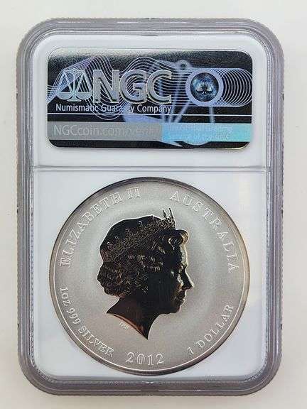 2012-P Australia 1 Dollar - Year Of The Dragon, NGC MS69