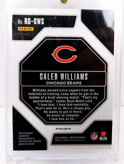 Caleb Williams 2024 Rookie Gear Football Card