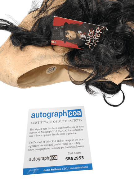 Alice Cooper Autographed Mask & Custom Display Stand Exact Photo Proof ACOA