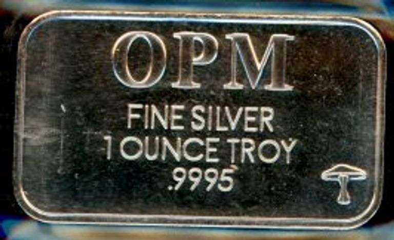 1 Troy Ounce .999 Fine Silver Bar from OPM