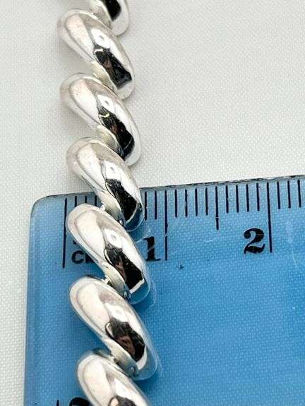 Italian 925 Sterling Silver Solid San Marco Bracelet