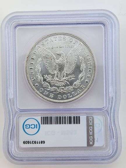 1887 Morgan Silver Dollar, ICG MS63