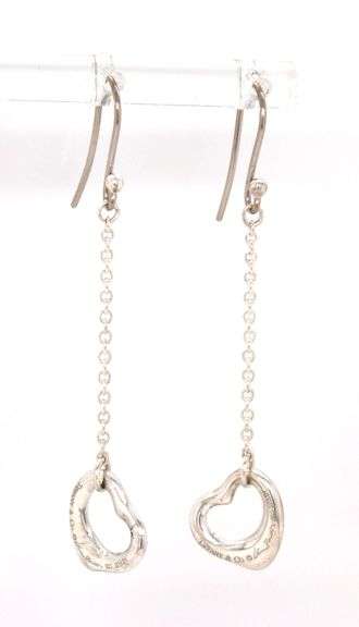 Tiffany & Co open heart dangle earrings
