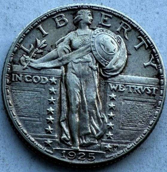 Very Near Unc 1925 Standing Lib Quarter