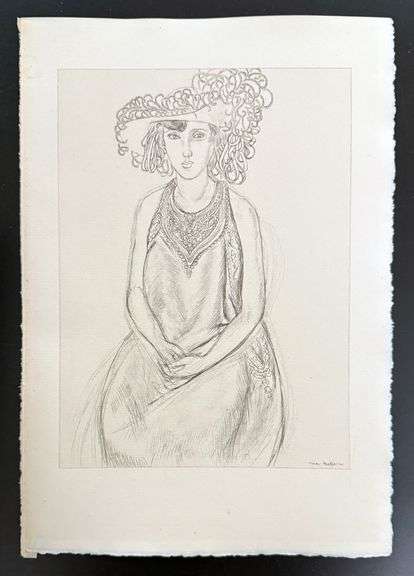 Very rare Henri Matisse etching signed in the plate, C.1920, from the series of Cinquante Dessins