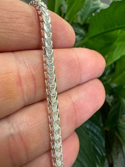 Sterling Silver Men's Franco Chain 3.0mm Solid 925 Italy New Necklace 22"
