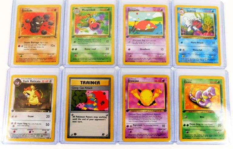 8 Pokémon 1999 1st Edition Trade Cards