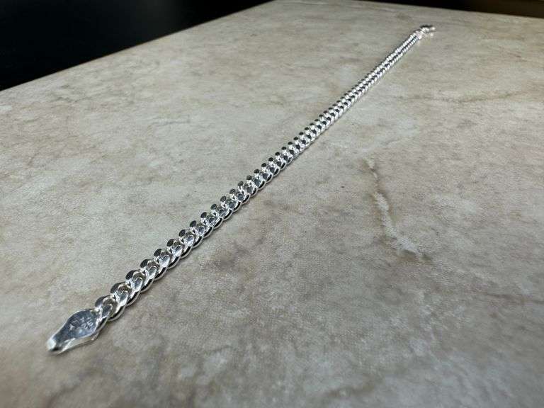 Sterling Silver Solid Miami Cuban Link Chain 4.2mm 925 Italy Heavy Curb Bracelet 7" Inch
