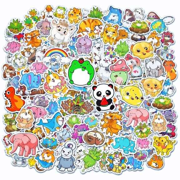 600 Assorted Animal Vinyl Sticker Collection