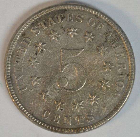 1882 Shield Nickel in AU/Unc. Full strike