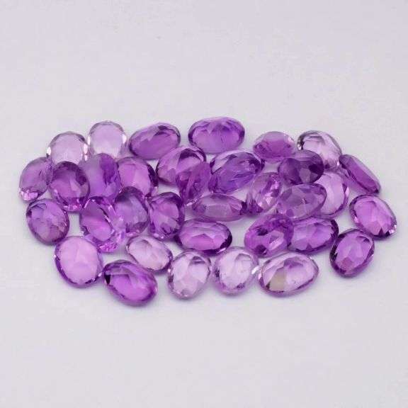 Don't miss this heavy 24.55ct untreated set of Brazilian Amethyst!