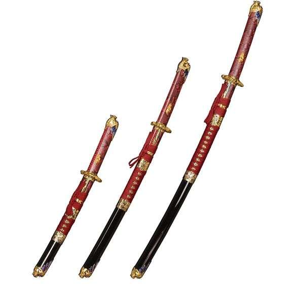 3-Piece Samurai Katana Wakizashi and Tanto