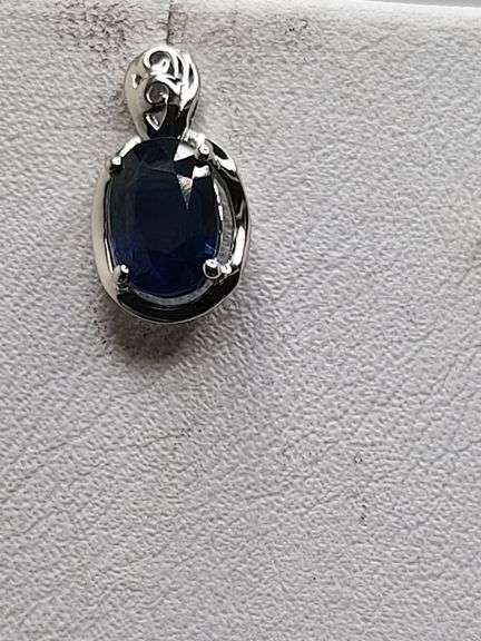 Magnificent pair of Sapphire Earrings Set in Sterling Silver