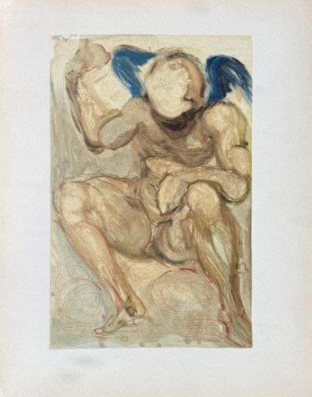 Collectible Original Color Engraving by Salvador Dali from The Divine Comedy