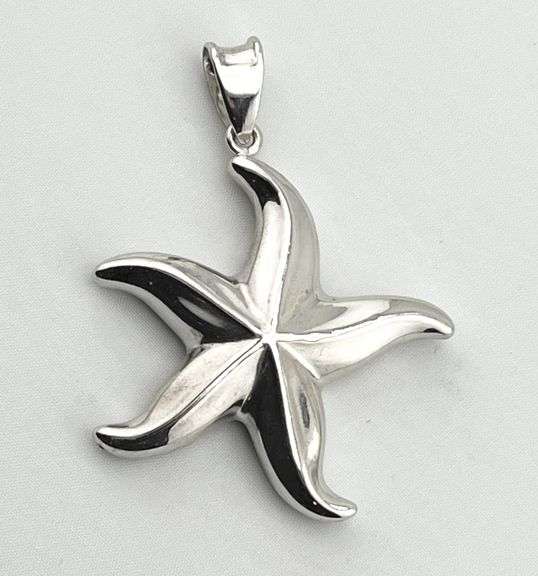 Italian 925 Sterling Silver large Starfish Pendant
