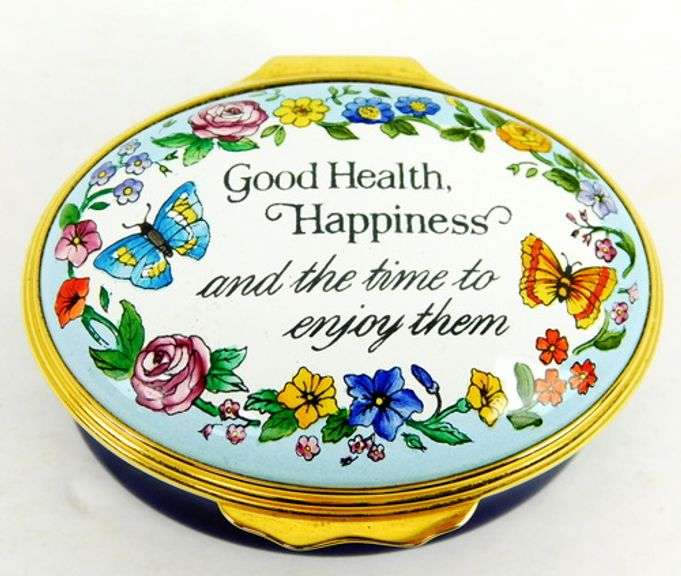 Vintage Halcyon Days Enamel Trinket Box