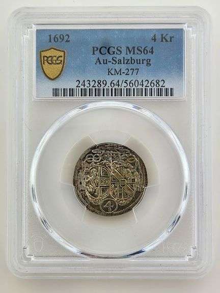 1692 Austria Salzburg 4 KR, PCGS MS64