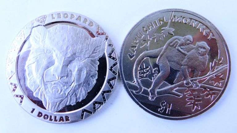 2 Sierra Leone 1 Dollar Coins