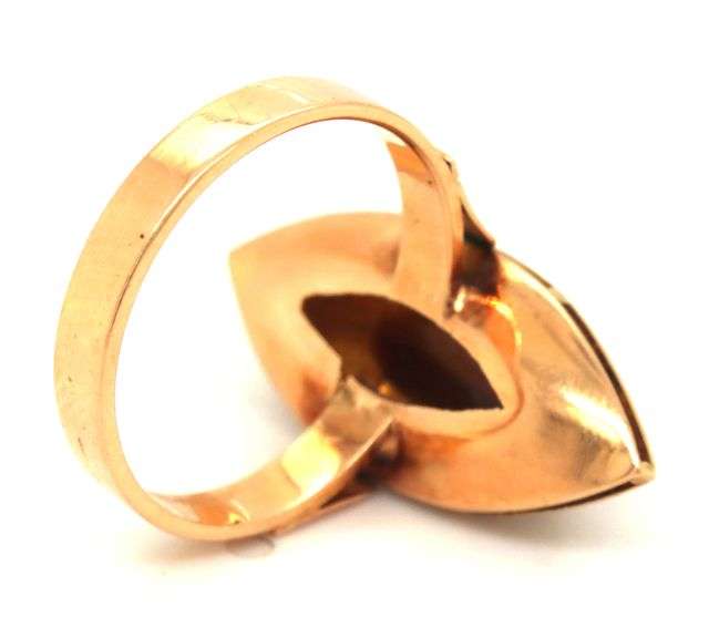 Uniquely designed 18k YG Tigers Eye Ring