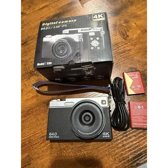 4K Digital Camera with 64MP Sensor and 180-Degree Flip Screen