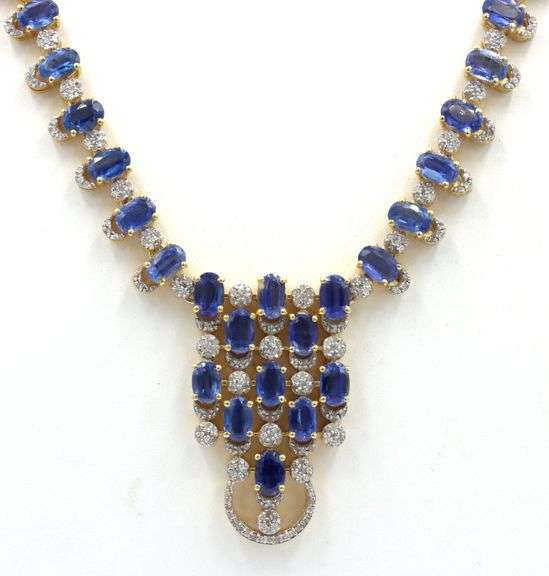 Fantastic Brand New European Direct From Manufacturer 28.57CTW Oval Emerald-Cut Kyanite & 2.75CTW Di