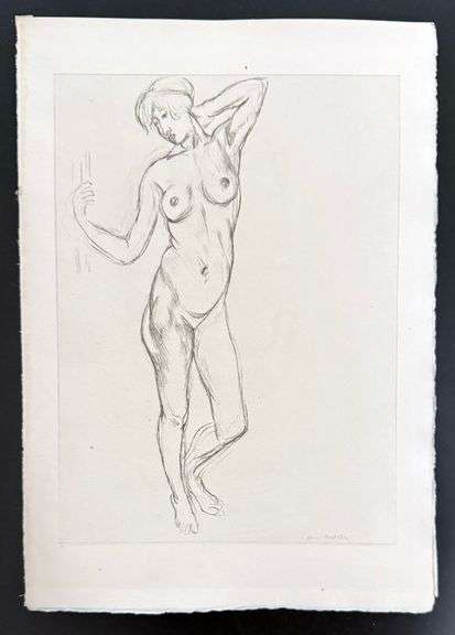Very rare Henri Matisse etching signed in the plate, C.1920, from the series of Cinquante Dessins