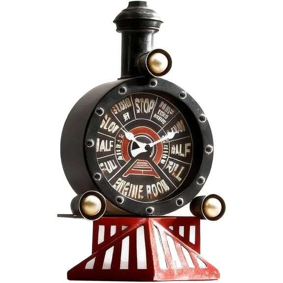 Vintage-Style Steampunk Locomotive Wall Clock