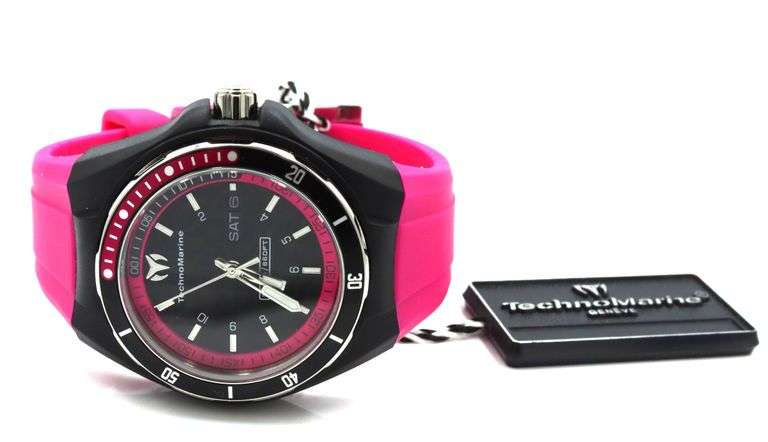 TechnoMarine black dial watch