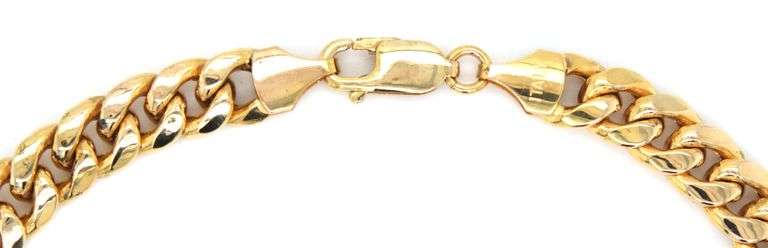 10kt Yellow gold Hollow curb link bracelet