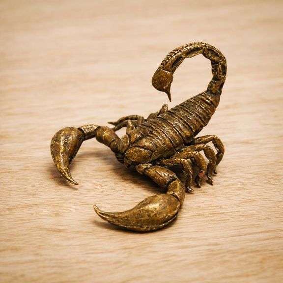 Vintage-Style Brass Scorpion