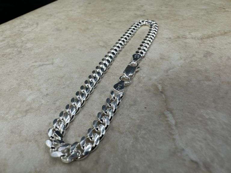 Sterling Silver Solid Miami Cuban Link Chain 4.9mm 925 Italy Heavy Curb Bracelet 8" Inch