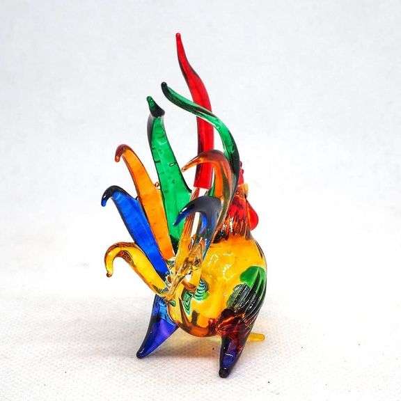 Handcrafted Solid Glass Rooster